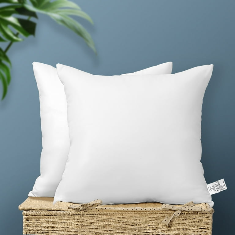 Foamily Throw Pillows Insert - Single Pillow 16 x 16 Inches for Bed and  Couch - 100% Machine Washable Cotton Pillow - Indoor Decorative Throw