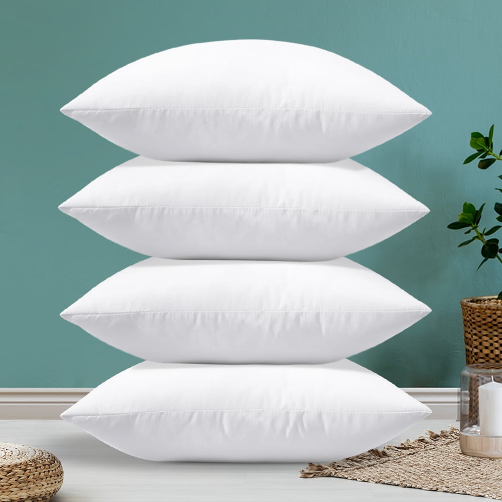 OTOSTAR Throw Pillows Inserts 18x18 Inches, Set of 6 Square Form Cushion  Stuffer for Couch, Sofa, Bed - Indoor Decorative Pillows Inserts - White