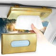 thumbnail image 1 of OTOSTAR Tissue Holder Box Mask Holder for Car, PU Leather Car Visor Tissue Holder Napkin Holder, Backseat Tissue Case Holder for Car, Vehicle (Golden), 1 of 7
