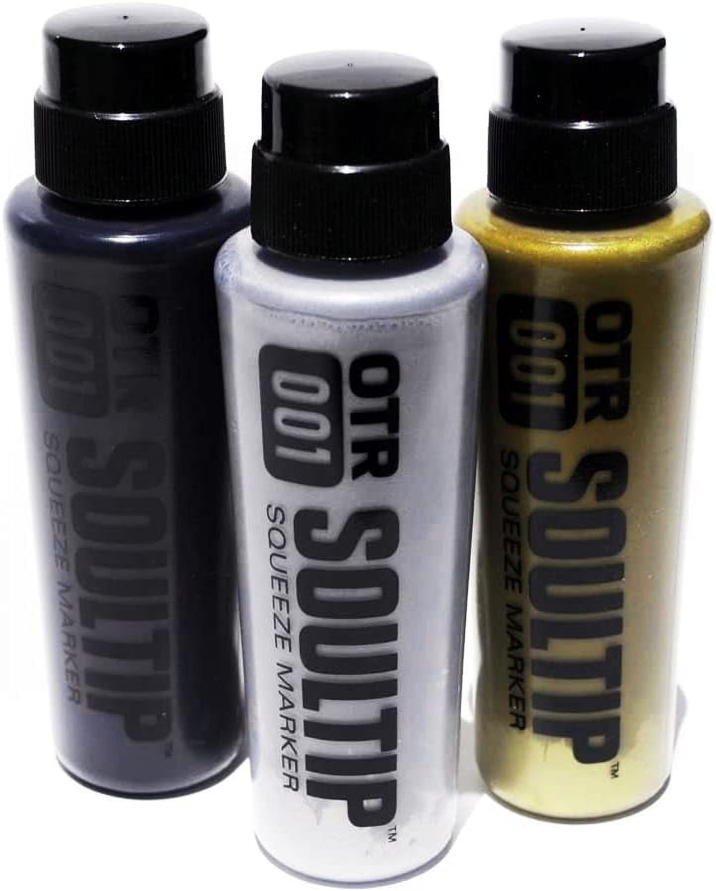 OTR .001 Soultip Permanent Paint Squeeze Marker Set With Black, Gold