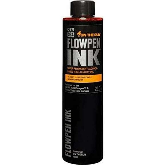 OTR.984 Flowpen Permanent Ink Marker Refill 210mL by On The Run - color Blazing Red