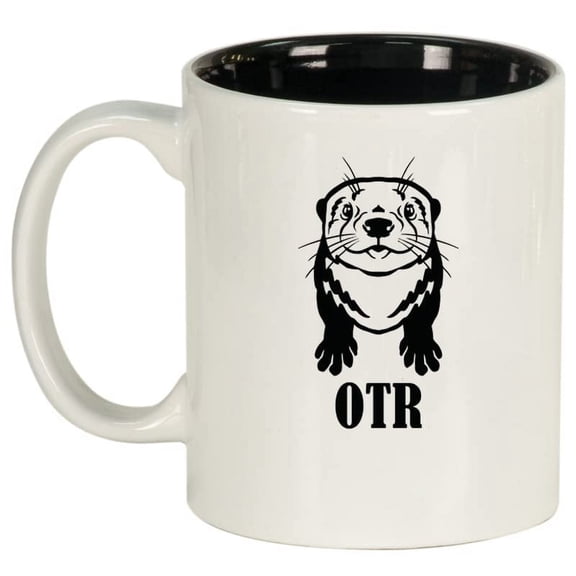 OTR Occupational Therapist Registered Funny Otter Ceramic Coffee Mug Tea Cup Gift for Her, Him, Friend, Coworker, Wife, Husband, Animal Lover (11oz White)