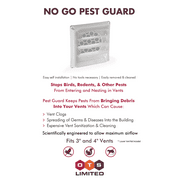 OTS No Go Pest Guard Dryer Vent Bird Stop