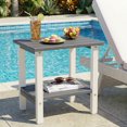 thumbnail image 1 of OTSUN Adirondack Outdoor Side Table, 16" HDPE Patio Side Table with Shelf, Weather Resistant Easy Maintenance for Backyard Pool Porch Garden & Lawn, 1 of 8