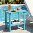 thumbnail image 1 of OTSUN Adirondack Outdoor Side Table, 16" HDPE Patio Side Table with Shelf, Weather Resistant Easy Maintenance for Backyard Pool Porch Garden & Lawn, 1 of 11