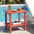 thumbnail image 1 of OTSUN Adirondack Outdoor Side Table, 16" HDPE Patio Side Table with Shelf, Weather Resistant Easy Maintenance for Backyard Pool Porch Garden & Lawn, 1 of 13