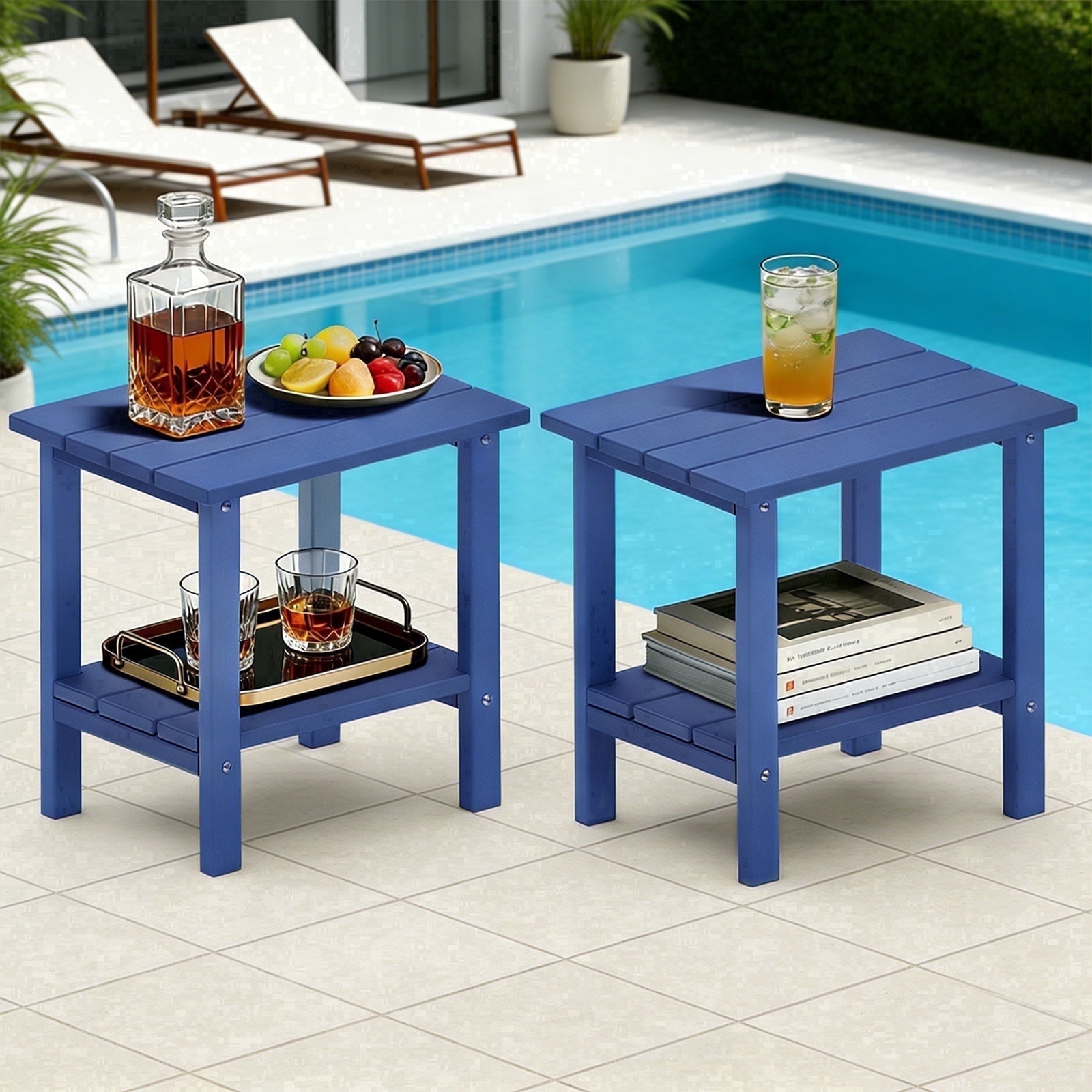 Inflatable Side Table OTSUN Adirondack Outdoor Side Table Set of 2, 16