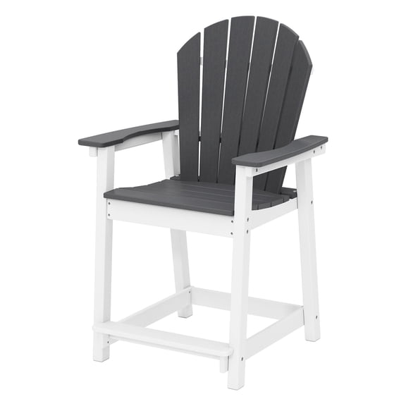 OTSUN Tall Modern Adirondack Chair, All Weather HDPE Bar Height Adirondack Stools Two-Color Widened Durable Design for Porch Patio Yard Lawn Fire Pit Bistro Basement Indoors & Outdoors