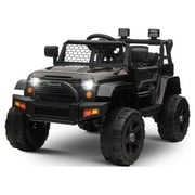 OTTARO 12V Battery Powered Vehicle,Kids Ride on Electric Car with Remote Control for Boys Girls(Black)