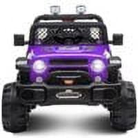 OTTORD Kids Ride on Electric Truck,12V Battery Powered Wheel with Remote Control for Boys Girls(Purple)