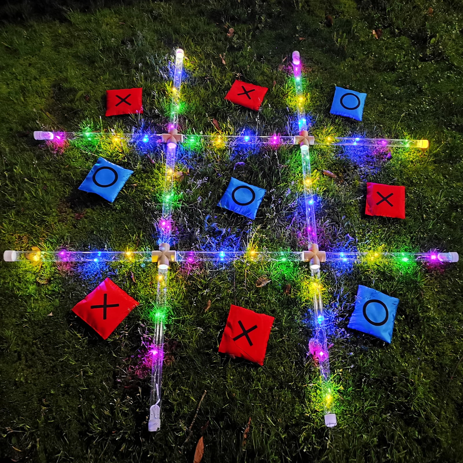 OTTARO Glow-in-the-Dark Giant Tic Tac Toe 3ft x 3ft, Outdoor