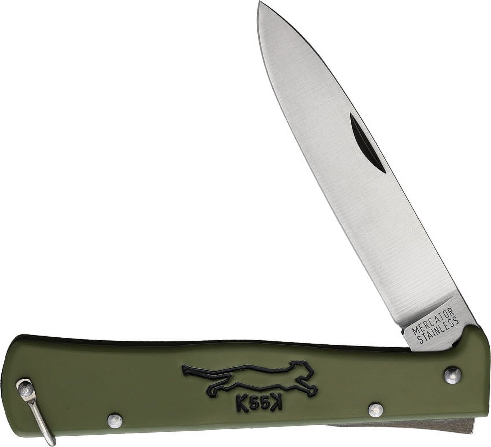 OTTER-Messer 10-426 RK OL Large Mecator SS 3.38" Lockback Olive Folding Knife
