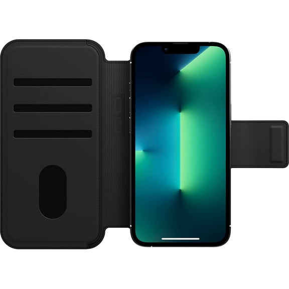 OTTERBOX Style Folio Wallet for MagSafe - iPhone 12, iPhone 12 Pro, iPhone 13, & iPhone 13 Pro - SHADOW (Black)