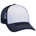 thumbnail image 1 of OTTO 6 Panel Low Profile Contrast Vertical Mesh Back Cap - Nvy/Wht/Nvy, 1 of 2