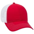 thumbnail image 1 of OTTO 6 Panel Low Profile Contrast Vertical Mesh Back Cap - Red/Red/Wht, 1 of 2