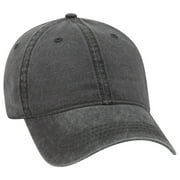 OTTO 6 Panel Low Profile Garment Washed Pigment Dyed Baseball Cap - Char. Gray