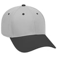 thumbnail image 1 of OTTO 6 Panel Low Profile Superior Cotton Twill Cap - Blk/Gry/Gry, 1 of 2