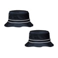 thumbnail image 1 of OTTO CAP 100% Cotton Twill Fishing Hunting Summer Travel Bucket Cap Hat, 2 Hats Set, Black/Gray, M (58cm/22.8"), 1 of 1