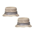 thumbnail image 1 of OTTO CAP 100% Cotton Twill Fishing Hunting Summer Travel Bucket Cap Hat, 2 Hats Set, Khaki/Navy, M (58cm/22.8"), 1 of 1