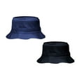 thumbnail image 1 of OTTO CAP 100% Cotton Twill Fishing Hunting Summer Travel Bucket Cap Hat, 2 Hats Set, Navy, Black, M (58cm/22.8"), 1 of 1