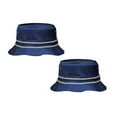 thumbnail image 1 of OTTO CAP 100% Cotton Twill Fishing Hunting Summer Travel Bucket Cap Hat, 2 Hats Set, Navy/Khaki, M (58cm/22.8"), 1 of 1