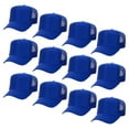 thumbnail image 1 of Couver 5 Panel High Crown Mesh Back Trucker Hat, Polyester Foam Front, Blue, 12PCS Bulk Set Pack, 1 of 7