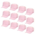 thumbnail image 1 of Couver 5 Panel High Crown Mesh Back Trucker Hat, Polyester Foam Front, Light Pink, 12PCS Bulk Set Pack, 1 of 7