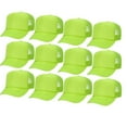 thumbnail image 1 of Couver 5 Panel High Crown Mesh Back Trucker Hat, Polyester Foam Front, Neon Green, 12PCS Bulk Set Pack, 1 of 7