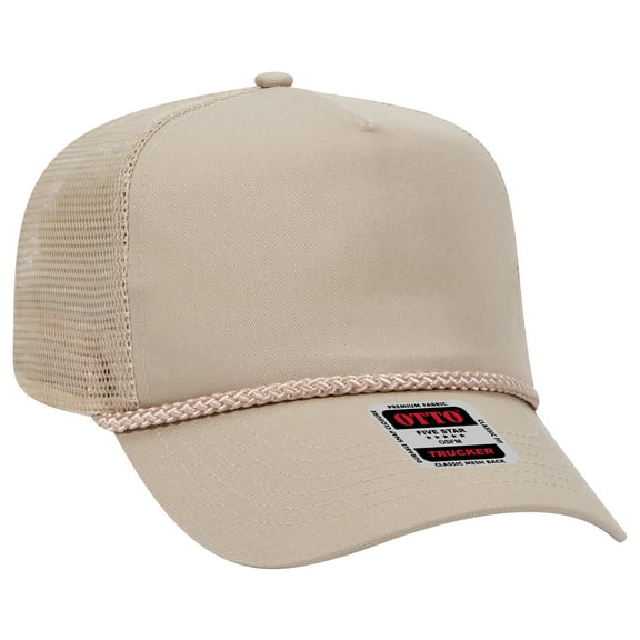 OTTO CAP 5 Panel Mid Profile Mesh Back Trucker Hat