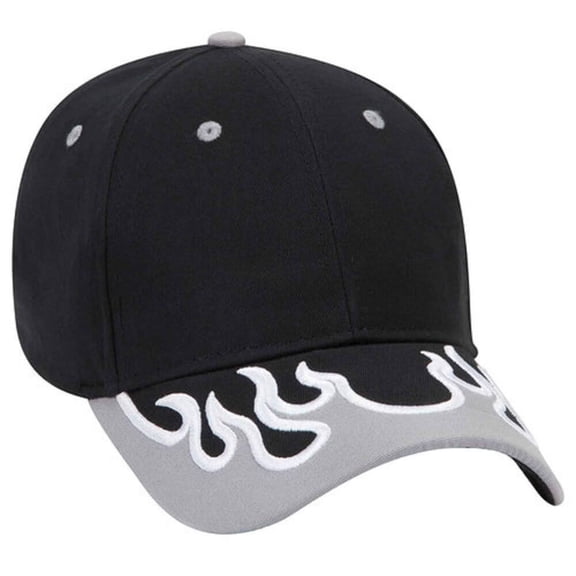 OTTO CAP 6 Panel Low Profile Baseball Cap, Black/Grey/White