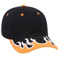 thumbnail image 1 of OTTO CAP 6 Panel Low Profile Baseball Cap, Black/Neon Orange/White, 1 of 3