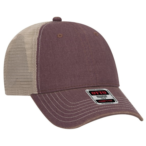 OTTO CAP 6 Panel Low Profile Soft Polyester Mesh Back Baseball Cap