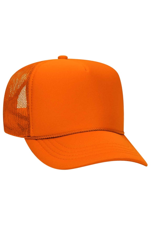 Youth 5 Panel High Crown Mesh Back Trucker Hat