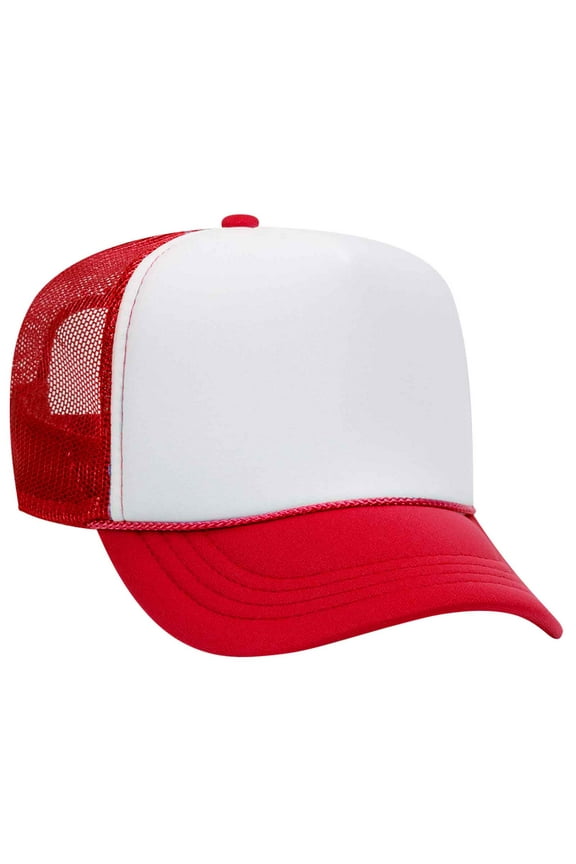 Youth 5 Panel High Crown Mesh Back Trucker Hat