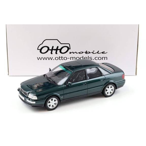1993 Audi S2 Sedan Emerald Green Metallic Limited Edition to 2000 pieces Worldwide 1/18 Model Car by Otto Mobile