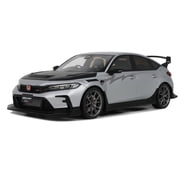 2024 Honda Civic Type R Mugen Group B RHD Matt Silver Metallic with Black Hood Limited Edition 1/18 Model Car by Otto Mobile