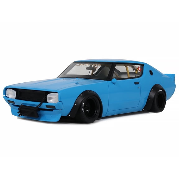 2024 Nissan Skyline 2000 GT-R (KPGC110) "LB-Works" RHD (Right Hand Drive) Blue Limited Edition 1/18 Model Car by Otto Mobile
