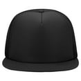 thumbnail image 1 of OTTO SNAP Round Flat Visor High Crown Mesh Back 5 Panel Trucker Snapback - Black, 1 of 2