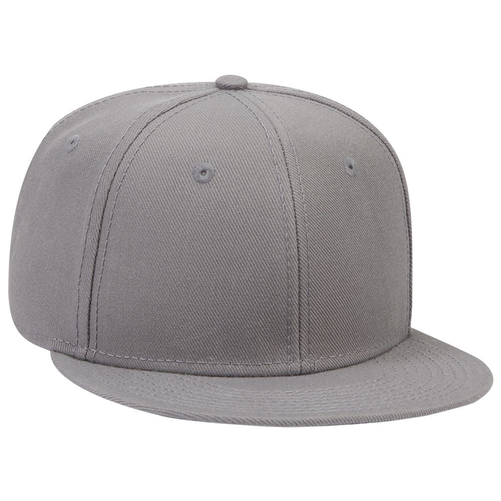 Pro Style Wool Blend Snapback Cap - Flat Visor Adjustable Hat | 15% Wool 85% Acrylic, One Size Fits Most - View #2