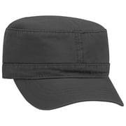 OTTO Superior Garment Washed Cotton Twill Military Cap - Black