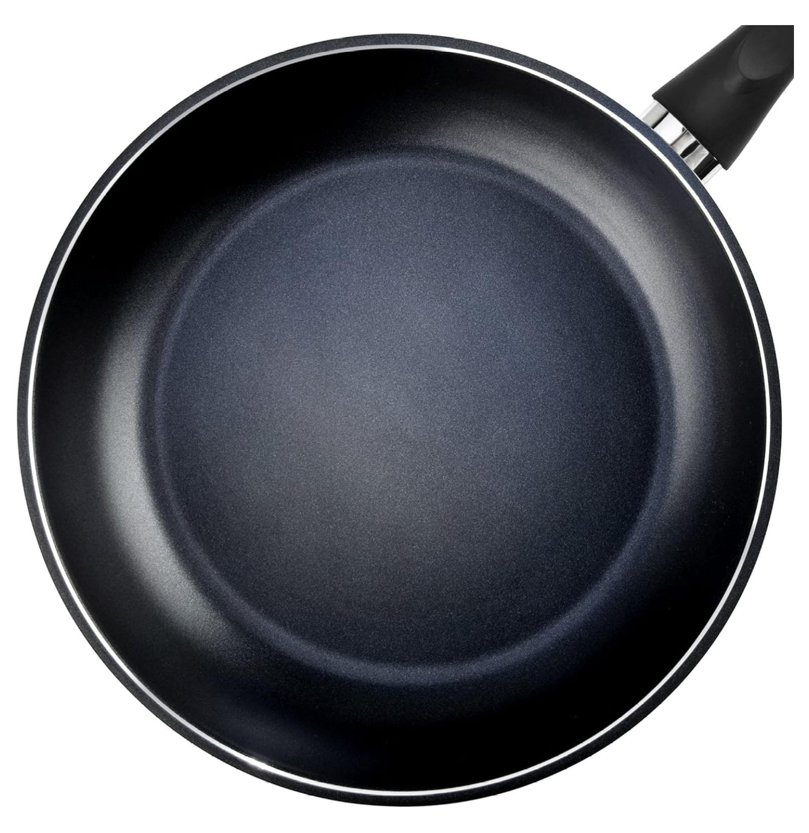 12" Black Aluminum Nonstick Frying Pan with Ergonomic Handle