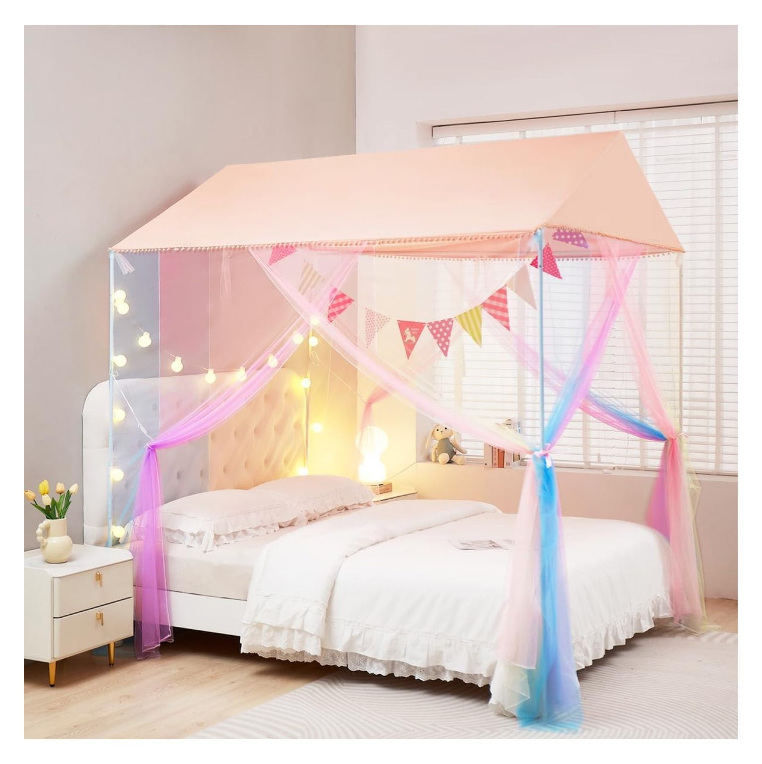 Rainbow bed tent online