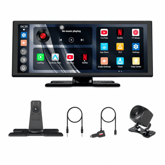 OTTOCAST 11.4" Portable Wireless Apple CarPlay & Android Auto Screen, 60FPS HD Touchscreen with Built-in Streaming Apps and 1080P Backup Camera