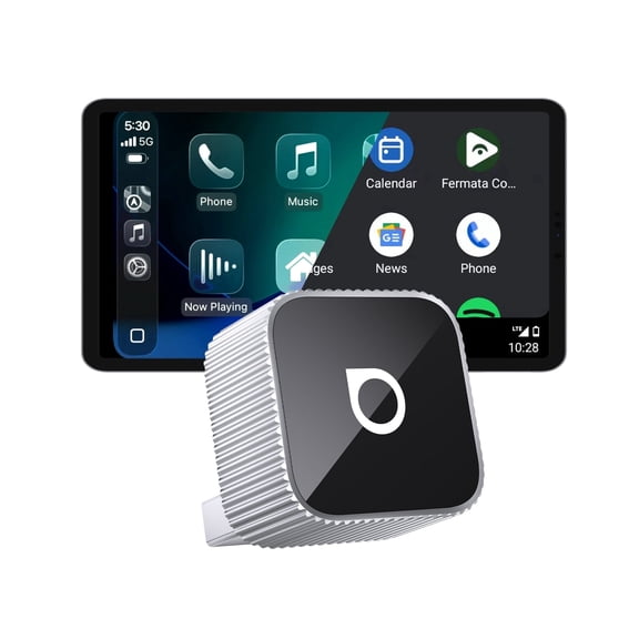 OTTOCAST Mini Slim Wireless CarPlay and Android Auto Adapter, 2-in-1 Compact Plug & Play Dongle with Fast Auto Reconnect for Factory Wired CarPlay and Android Auto Vehicles