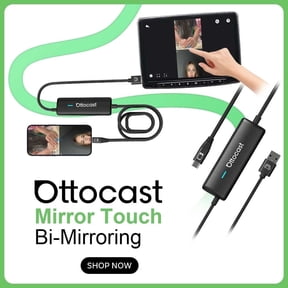 OTTOCAST Mirror Touch Bi-Mirroring Wireless CarPlay Adapter Screen Mirroring Casting Car Control Phone
