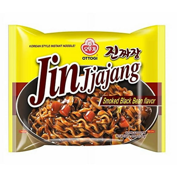 [OTTOGI] JIN Jjajang- Korean Style Instant Noodle -Jjajang Noodle, Jjajangmyeon, (135g) - 8 Pack