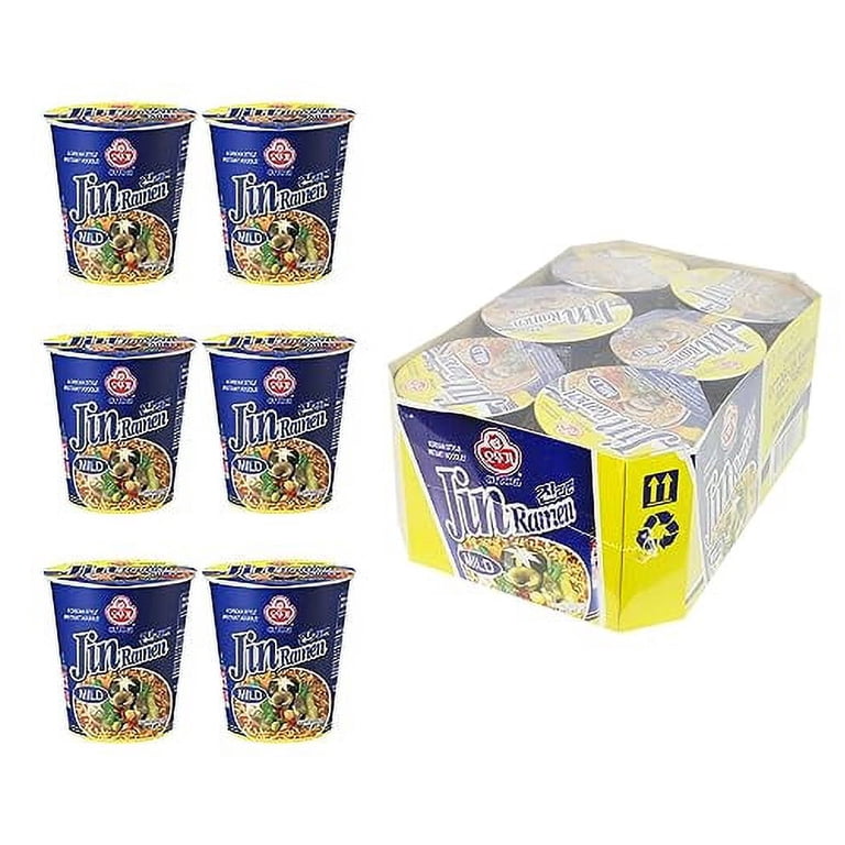 OTTOGI] Jin Ramen Mild, KOREAN STYLE INSTANT CUP NOODLE, (65g) -6