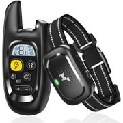 OTTOLIVES- Dog Training Collar Dog Shock Collar with Remote - 3 Training Modes, Beep, Vibration and Shock, Up to 1000 ft Remote Range, Rainproof for Small Medium Large Dogs
