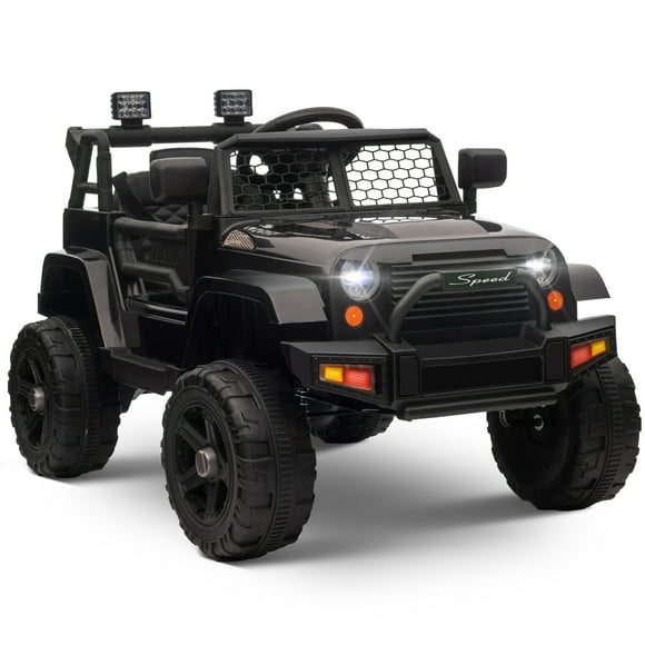 OTTORD 12V Battery Powered Vehicle,Kids Ride on Electric Car with Remote Control for Boys Girls(Black)