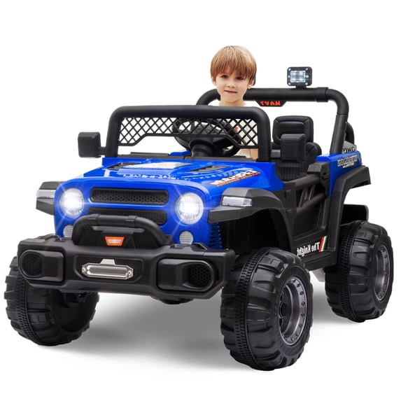 OTTORD 12V Battery Powered Vehicle,Kids Ride on Electric Cars with Remote Control for Girls Boys(Blue)